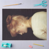 Frauenportrait von hinten (von Frederic Leighton) Seidenpapier (Basteln)