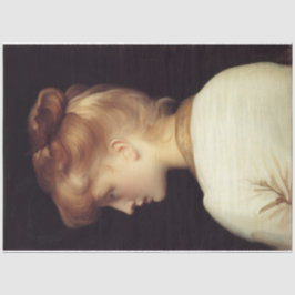 Frauenportrait von hinten (von Frederic Leighton) Seidenpapier