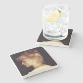 Frauenportrait von hinten (von Frederic Leighton) Steinuntersetzer (Seitenansicht)