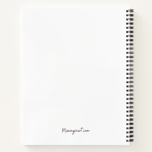 Frauenportrait zeichnend bearbeitbares Notebook Notizblock (Rückseite)