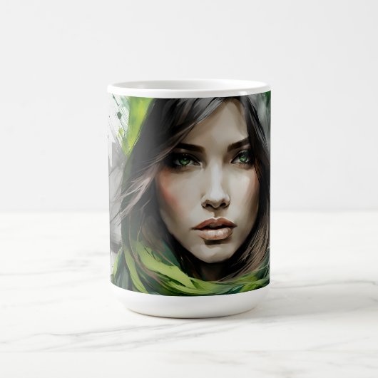 Frauenporträt Kaffeetasse (Mittel)