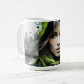 Frauenporträt Kaffeetasse (Vorderseite Links)