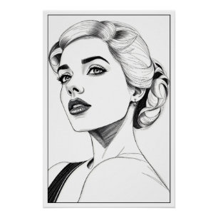 Frauenporträt Poster