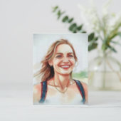 Frauenporträt Postkarte (Stehend Vorderseite)