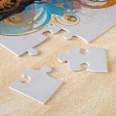 Frauenporträt, Steampunkstil Puzzle (Seite)