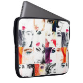 Frauenporträtmuster Laptopschutzhülle (Vorne Rechts)