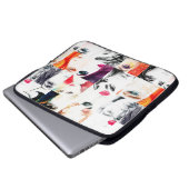 Frauenporträtmuster Laptopschutzhülle (Vorne Knopf)