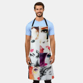 Frauenporträtmuster Schürze (Getragen)