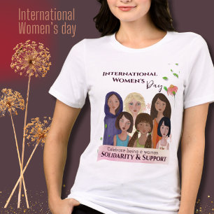 Frauenporträts zum Internationalen Frauentag Tri-Blend Shirt
