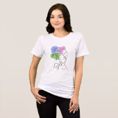 Frauenpower-Design Tri-Blend Shirt (Vorderseite voll)