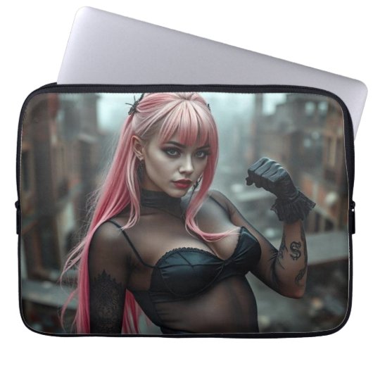 Frauenpower Laptopschutzhülle (Vorderseite)