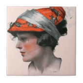 Frauenprofil Fliese (Vorderseite)