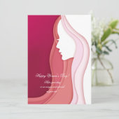 Frauenprofil Frauentagskarte Karte (Stehend Vorderseite)