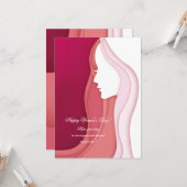 Frauenprofil Frauentagskarte Karte (Vorderseite/Rückseite Beispiel)