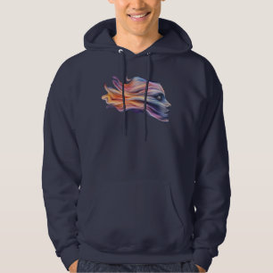 Frauenprofil in kosmischen Farben Hoodie