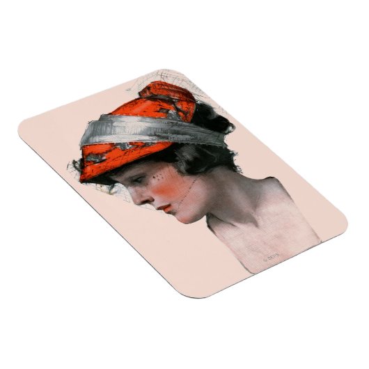 Frauenprofil Magnet (Rechte Seite)