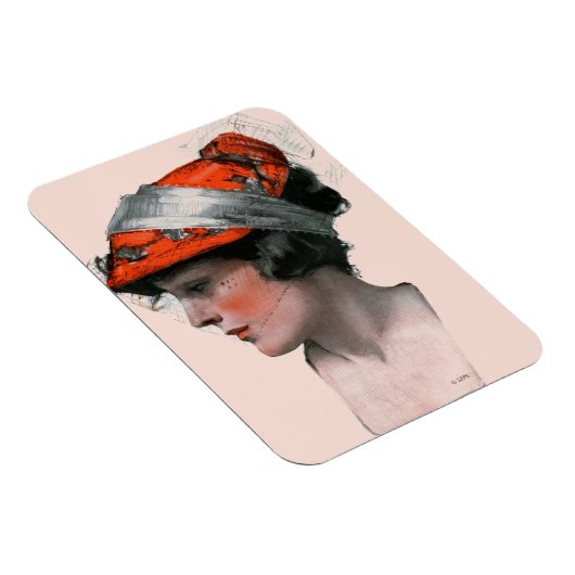 Frauenprofil Magnet (Rechte Seite)