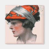 Frauenprofil Magnet (Vorne)