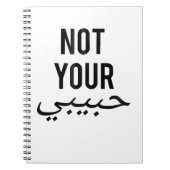 Frauenprotest T-Shirt nicht Ihr Habibi Gi Notizblock (Vorderseite)
