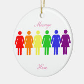 Frauenrechte 2017 LGBTQIA Keramik Ornament (Links)