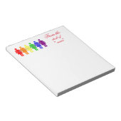 Frauenrechte 2017 LGBTQIA Notizblock (angewinkelt)