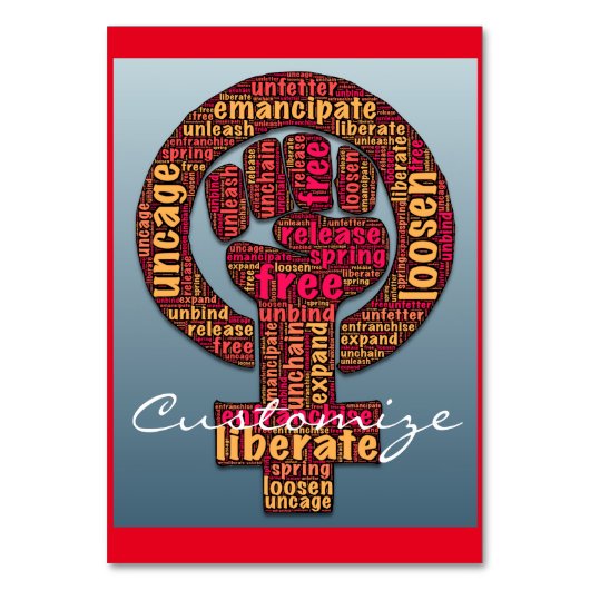 Frauenrechte 2017 zum ersten Mal in Thunder_Cove Tischnummer (Vorderseite)