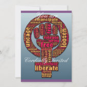 Frauenrechte Anheben Fist Thunder_Cove jede Farbe Einladung (Vorderseite)