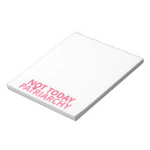 Frauenrechte Feministin - nicht heute Patriarchat Notizblock (Rotiert)