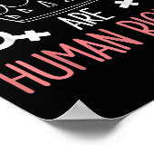 Frauenrechte Frauenrechte sind Menschenrechte Poster (Ecke)