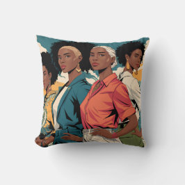 Frauenrechte in urbaner Mode Kissen