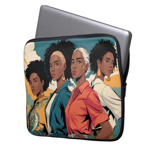 Frauenrechte in urbaner Mode Laptopschutzhülle (Vorderseite Links)