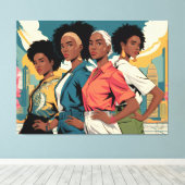 Frauenrechte in urbaner Mode Leinwanddruck (Insitu (Holzboden))