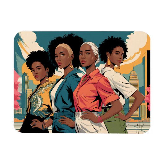 Frauenrechte in urbaner Mode Magnet (Horizontal)