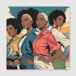 Frauenrechte in urbaner Mode Magnetkarte