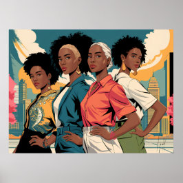 Frauenrechte in urbaner Mode Poster