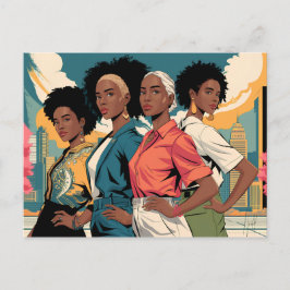 Frauenrechte in urbaner Mode Postkarte