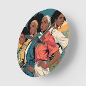 Frauenrechte in urbaner Mode Runde Wanduhr (Winkel)