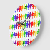 Frauenrechte LGBTQIA Thunder_Cove Große Wanduhr (Winkel)
