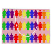 Frauenrechte LGBTQIA Thunder_Cove in jeder Farbe Große Geschenktüte (Rückseite)