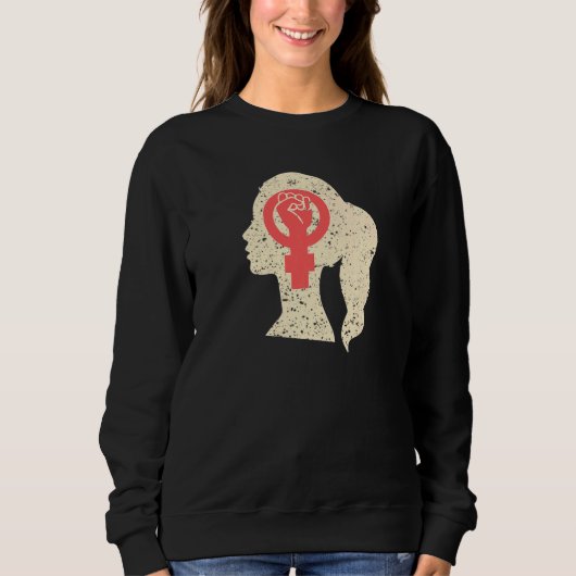 Frauenrechte März Frauenrechtlerin Symbol Equality Sweatshirt (Vorderseite)