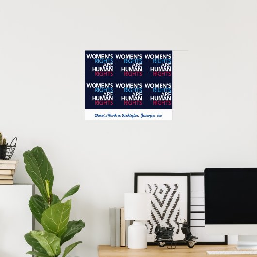 Frauenrechte - März über Washington Poster (Heimbüro)