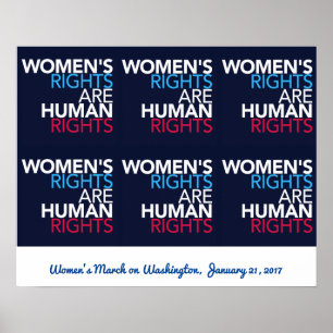 Frauenrechte - März über Washington Poster