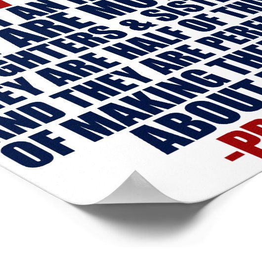 Frauenrechte pro Wahl Obama Zitat Poster (Ecke)