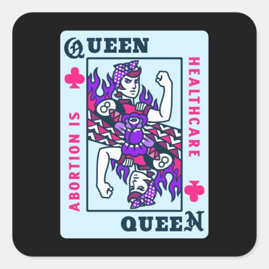 Frauenrechte roe / wade Abtreibung ist Gesundheits Quadratischer Aufkleber (Vorderseite)