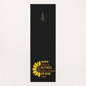 Frauenrechte Ruth Bader Sunflower Black Meditation Yogamatte (Vorderseite)