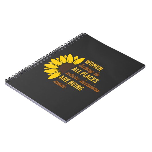 Frauenrechte Ruth Bader Sunflower Trendy Einzigart Notizblock (Linke Seite)