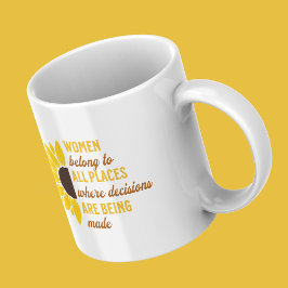 Frauenrechte Ruth Bader Sunflower Trendy Modern Zweifarbige Tasse