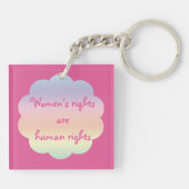 Frauenrechte sind die Schlüsselkette der Menschenr Schlüsselanhänger (Rückseite)