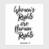 "Frauenrechte sind Menschenrechte" Aufkleber (Blatt)