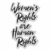 "Frauenrechte sind Menschenrechte" Aufkleber (Vorderseite)